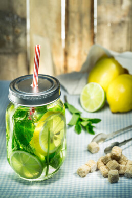 Photo of mint and lemon drink, great for food blogger